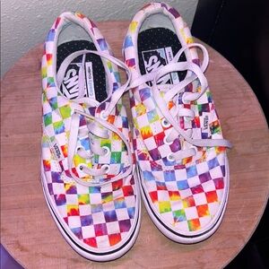 Vans Vibrant tie dye Sneakers with Checkered Pattern